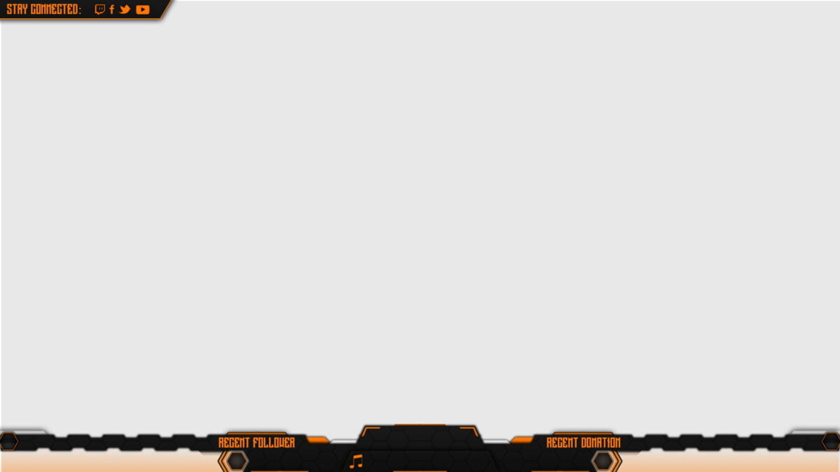 Orange Overlay Streamelements designs
