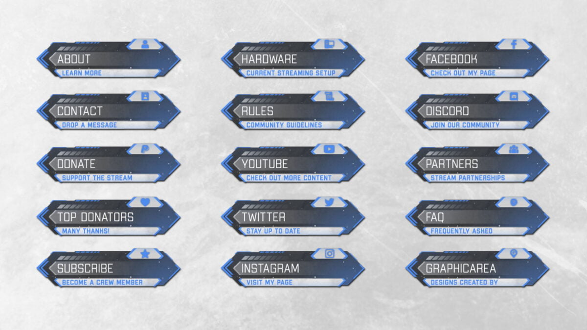 Buttons below Twitch stream