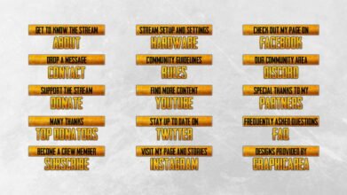 PUBG Twitch Panels