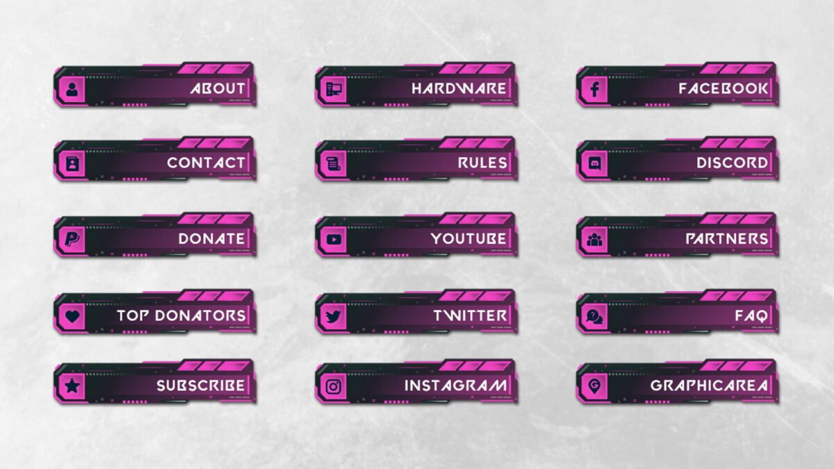 Pink Twitch Panels Pink Twitch Panels template