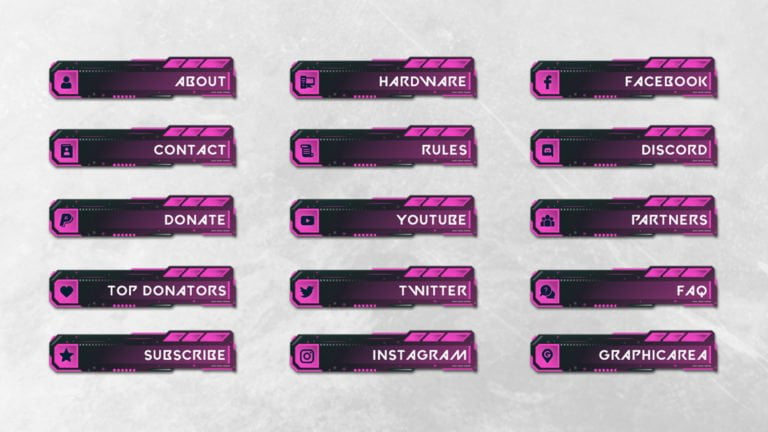 Twitch Pannels R6 Twitch Panels | Instant PNG-File Download 🎨