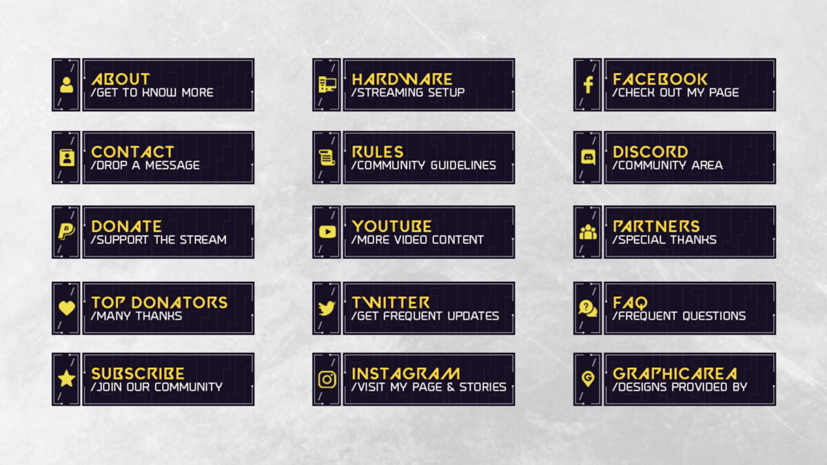 Social Media Twitch Panels