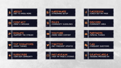 Twitch Buttons Orange Download