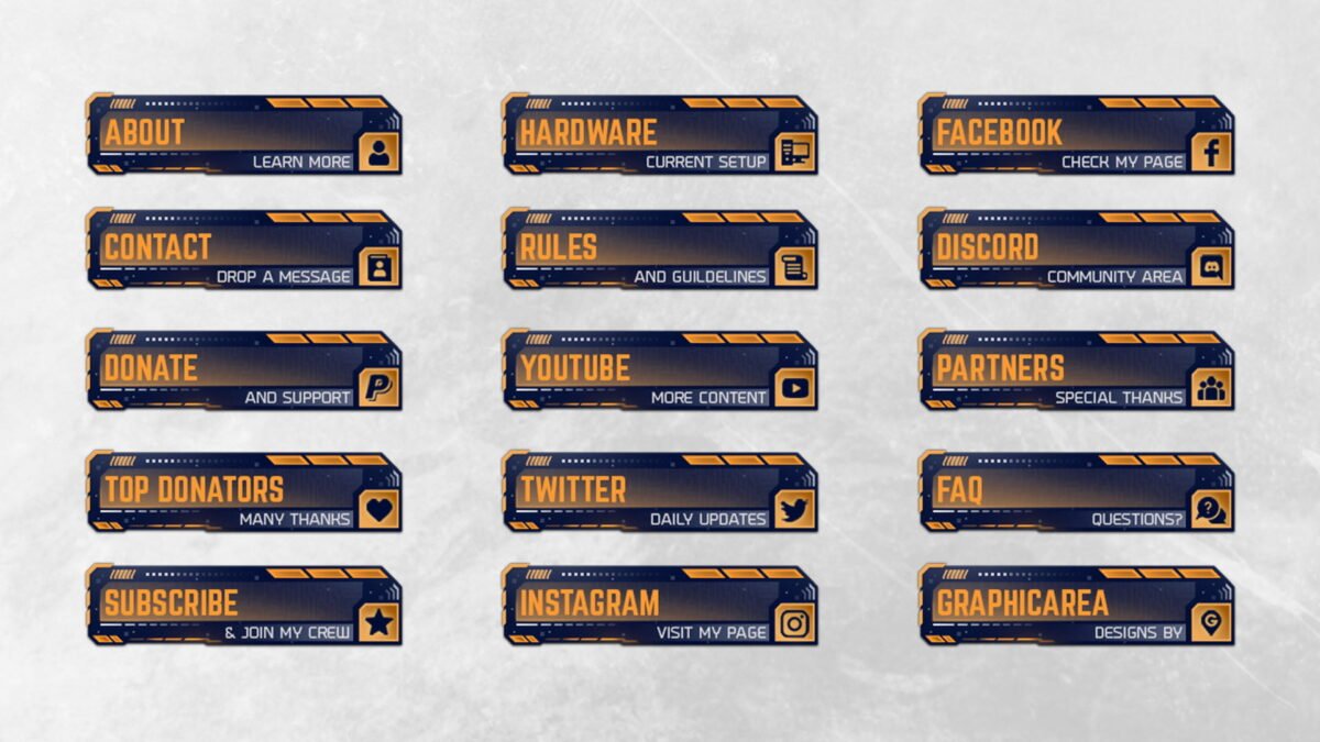 Twitch Panels Template