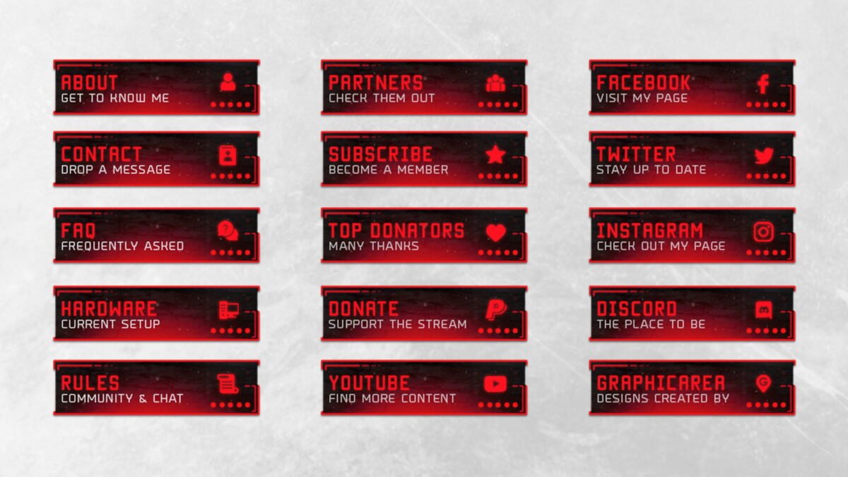 Twitch Panels with Text Twitch Panels with Text