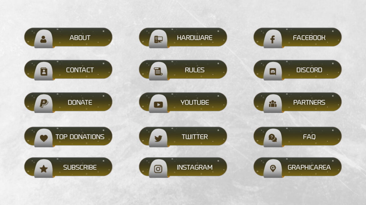 Yellow Twitch Buttons Yellow Twitch Buttons