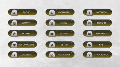 Yellow Twitch Buttons