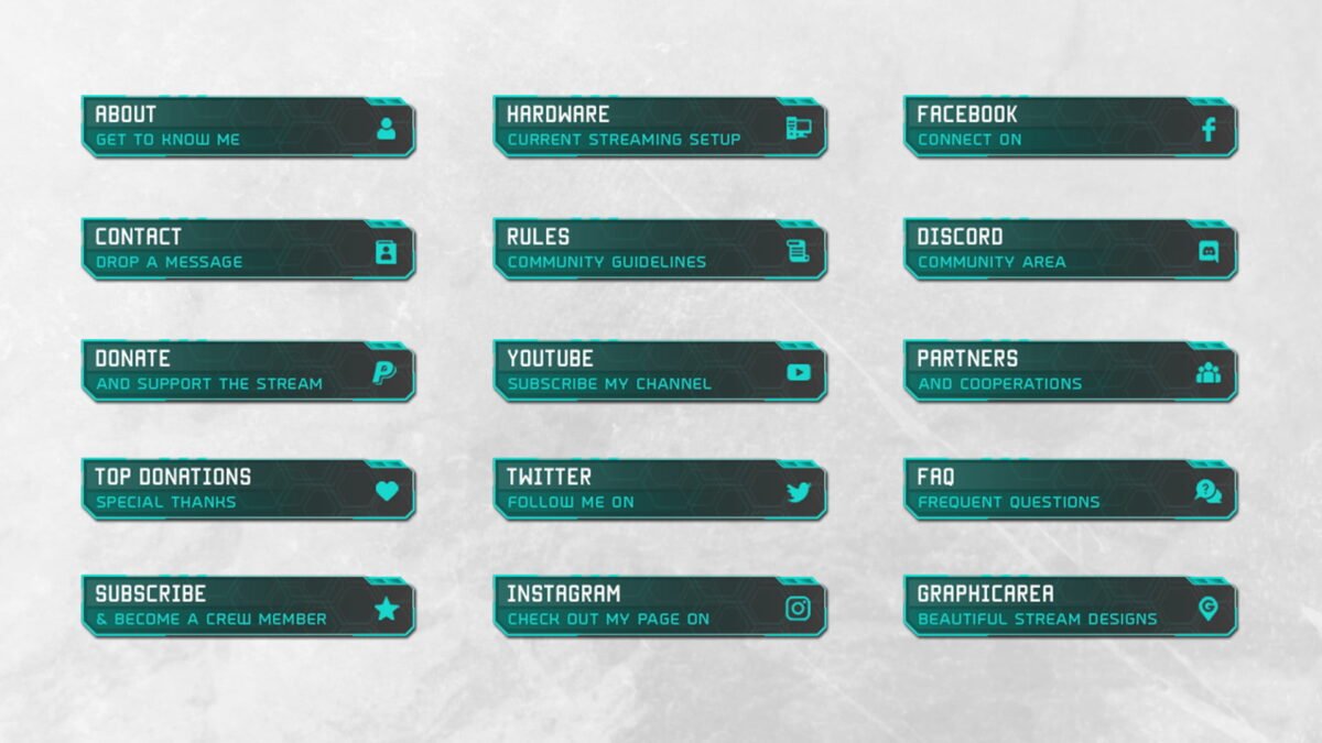 Blue Twitch Panels Design Blue Twitch Panels