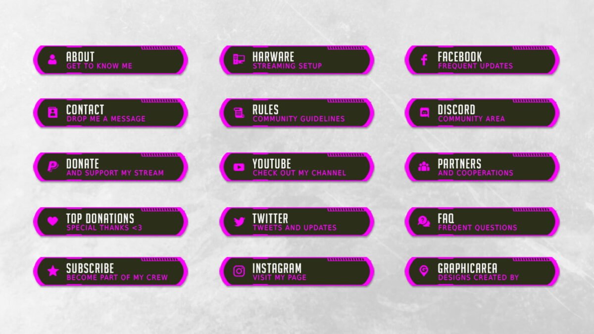 Girly Twitch Panels Pink Girly Twitch Panels Pink