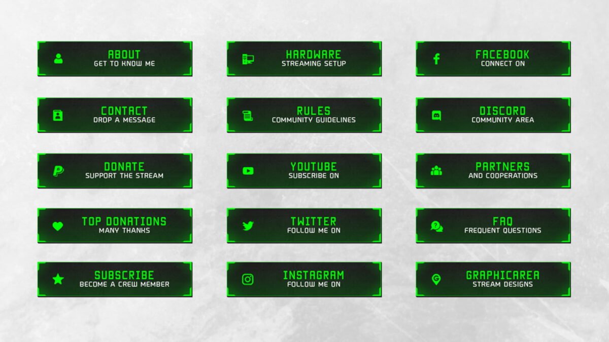 Green Panels Green Twitch Panels