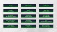 Green Twitch Panels Template Photoshop