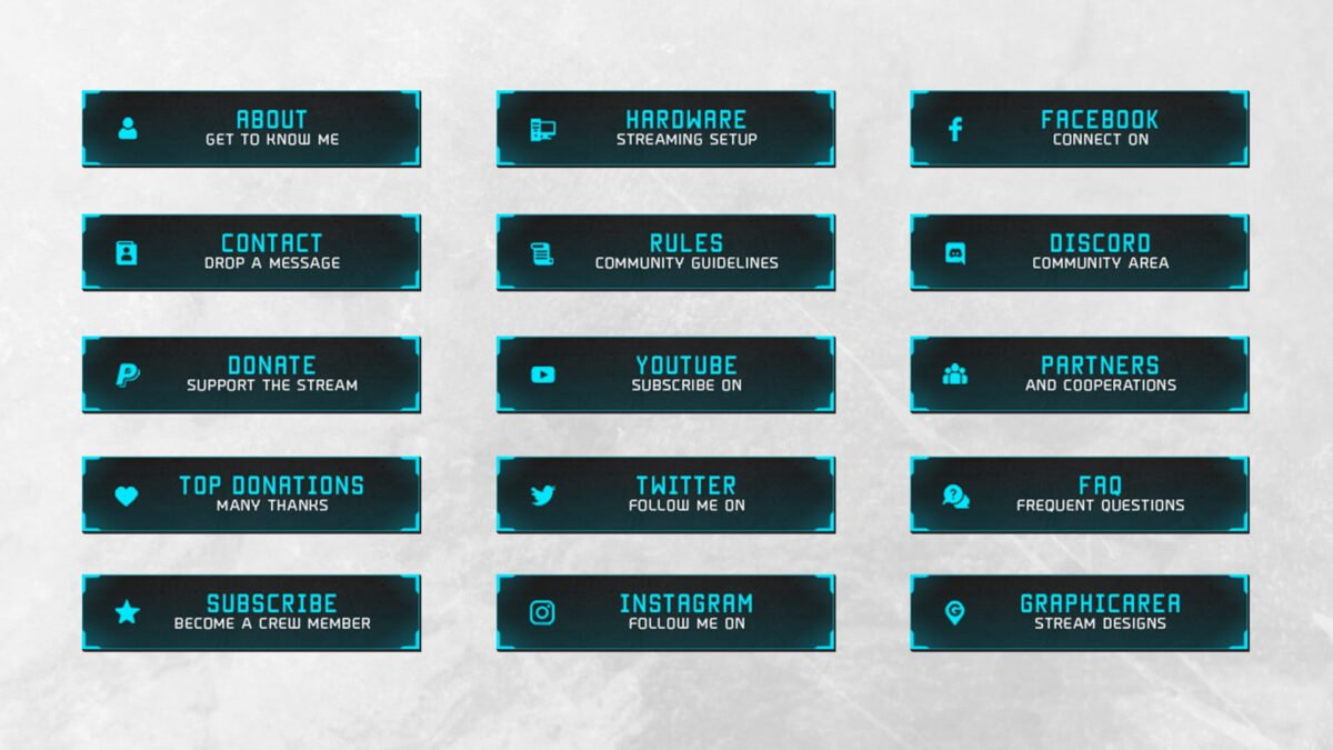 Light blue Twitch Panels Light blue Twitch Panels