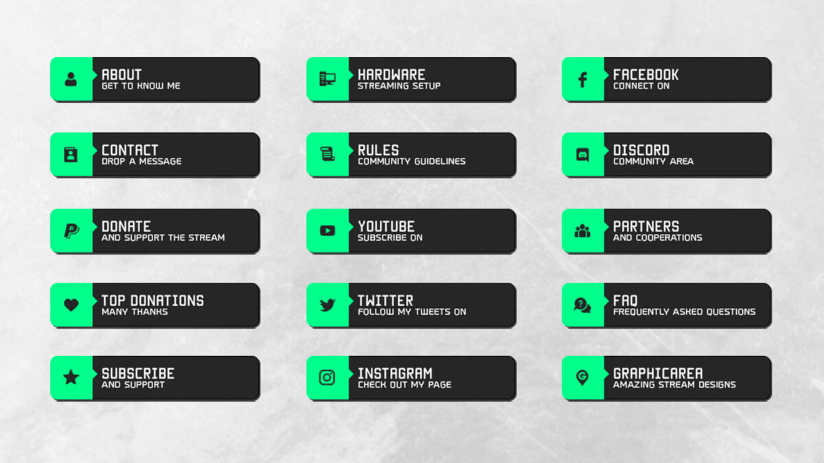 PSD-Template-Twitch Panels Preview