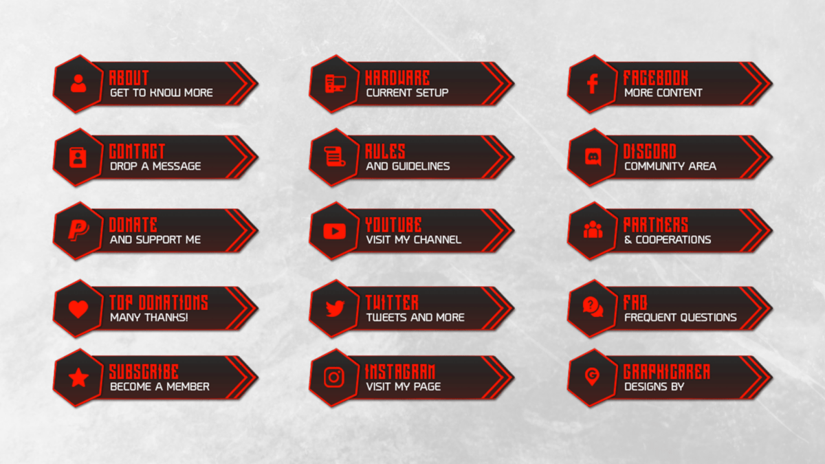Twitch Buttons Template for Free
