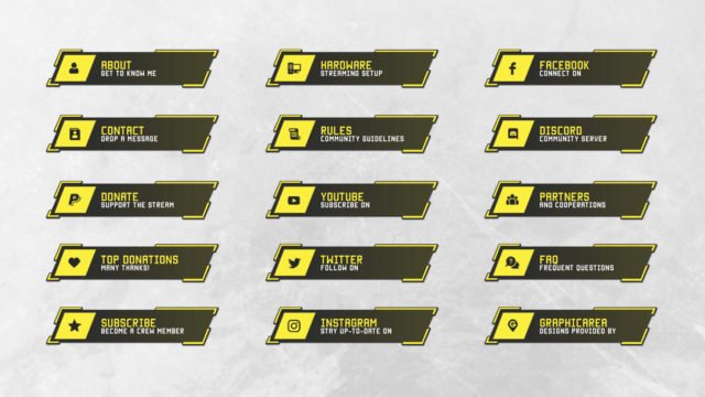 Twitch Panels Photoshop Template