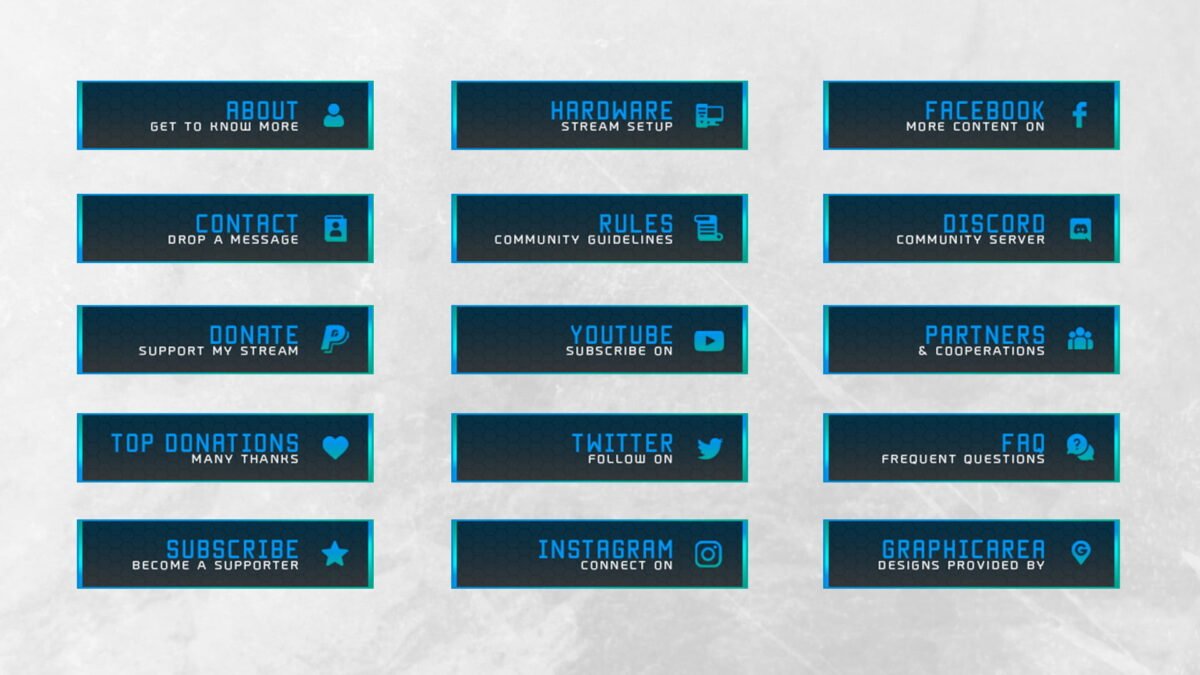 Twitch Panels in Blue Twitch Panels Blue