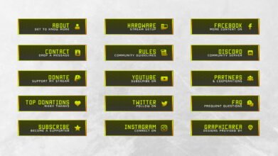 Yellow Twitch Panels Free