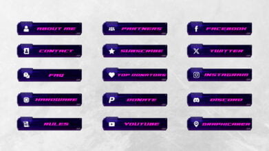 Twitch Panels 320 pixel for free