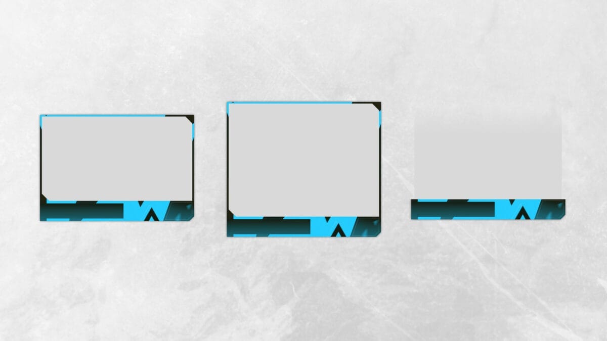 Gaming Facecam Overlay in Blue Gaming Facecam Overlay in Blue
