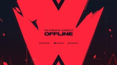 Twitch Offline Screen Red