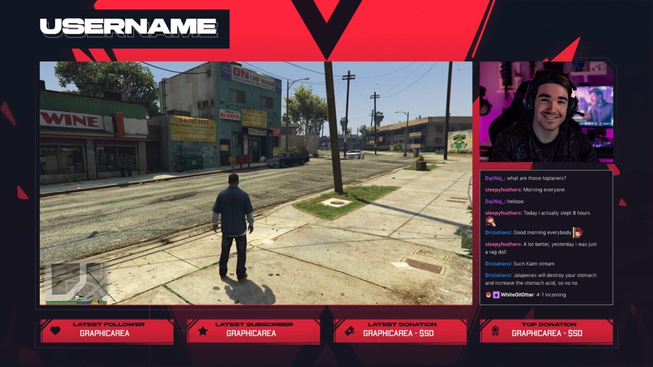 Overlay Simpe Separated Overlay | Twitch & Kick Streaming Overlays 🎮