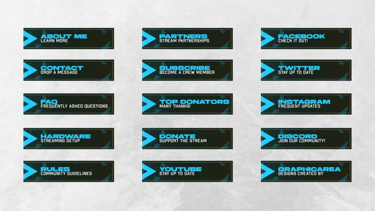 Twitch Panels Blue