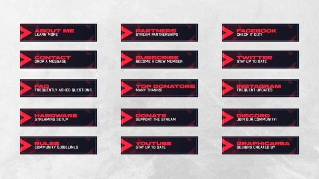 Twitch Panels Canva