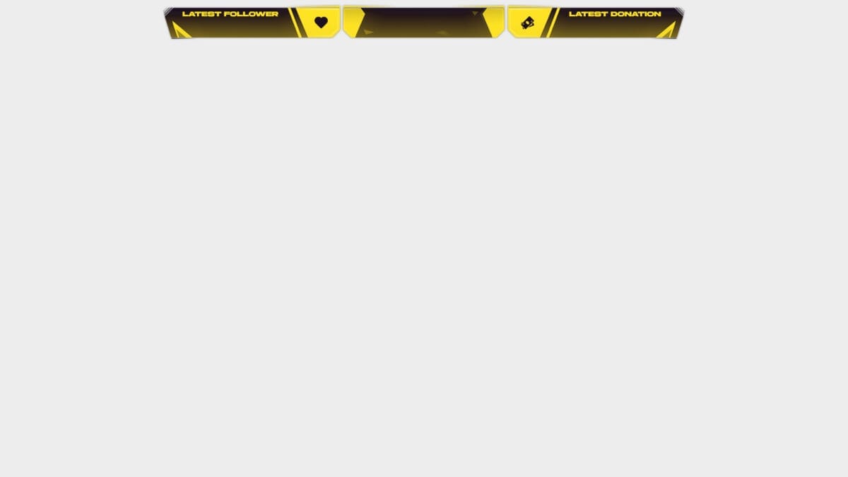 Yellow Twitch Overlay Template