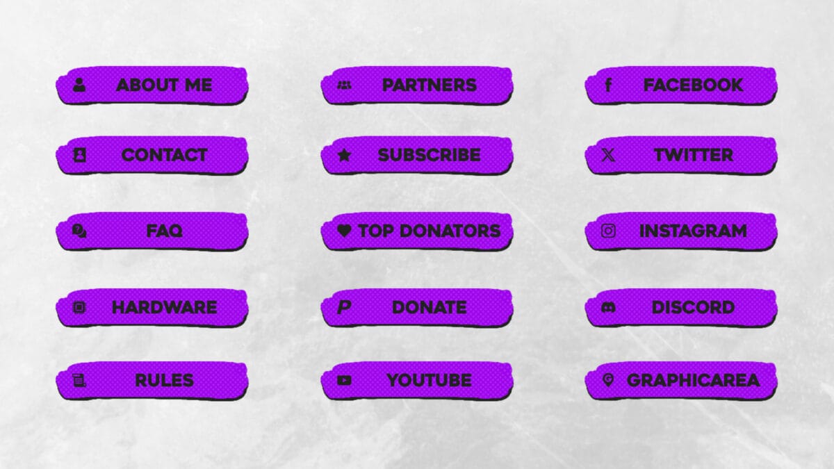 Cute Purple Twitch Panels