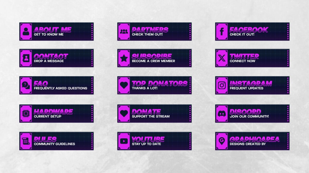 Cute Twitch Panels Purple Cute Twitch Panels Purple