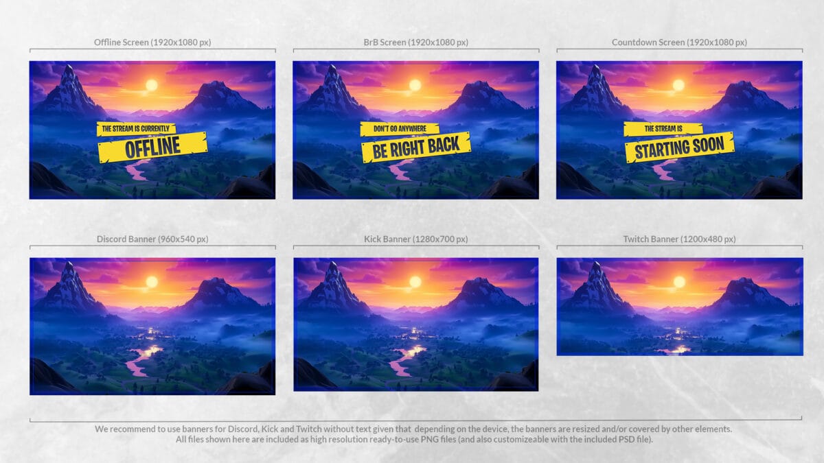 Fortnite Twitch Banner Screens Design Fortnite Twitch Banner Screens Design