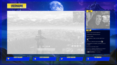 Fortnite Twitch Overlay Free Blue