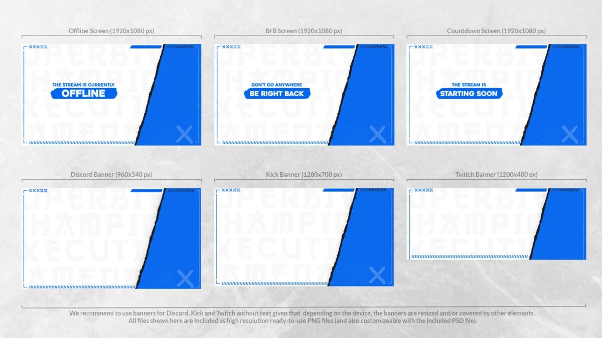 Twitch Transition Screen Blue Template Twitch Transition Screen Blue Template
