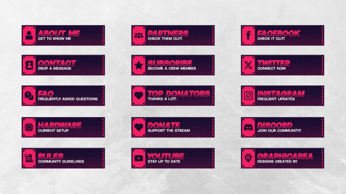 Vtuber Twitch Panels Vtuber Twitch Panels