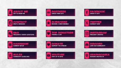 Vtuber Twitch Panels