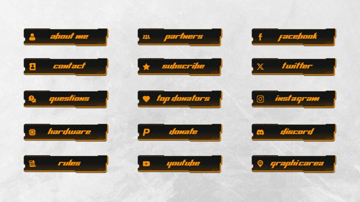 Twitch Panels Template